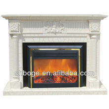 good artistic brown oak mantel fireplace